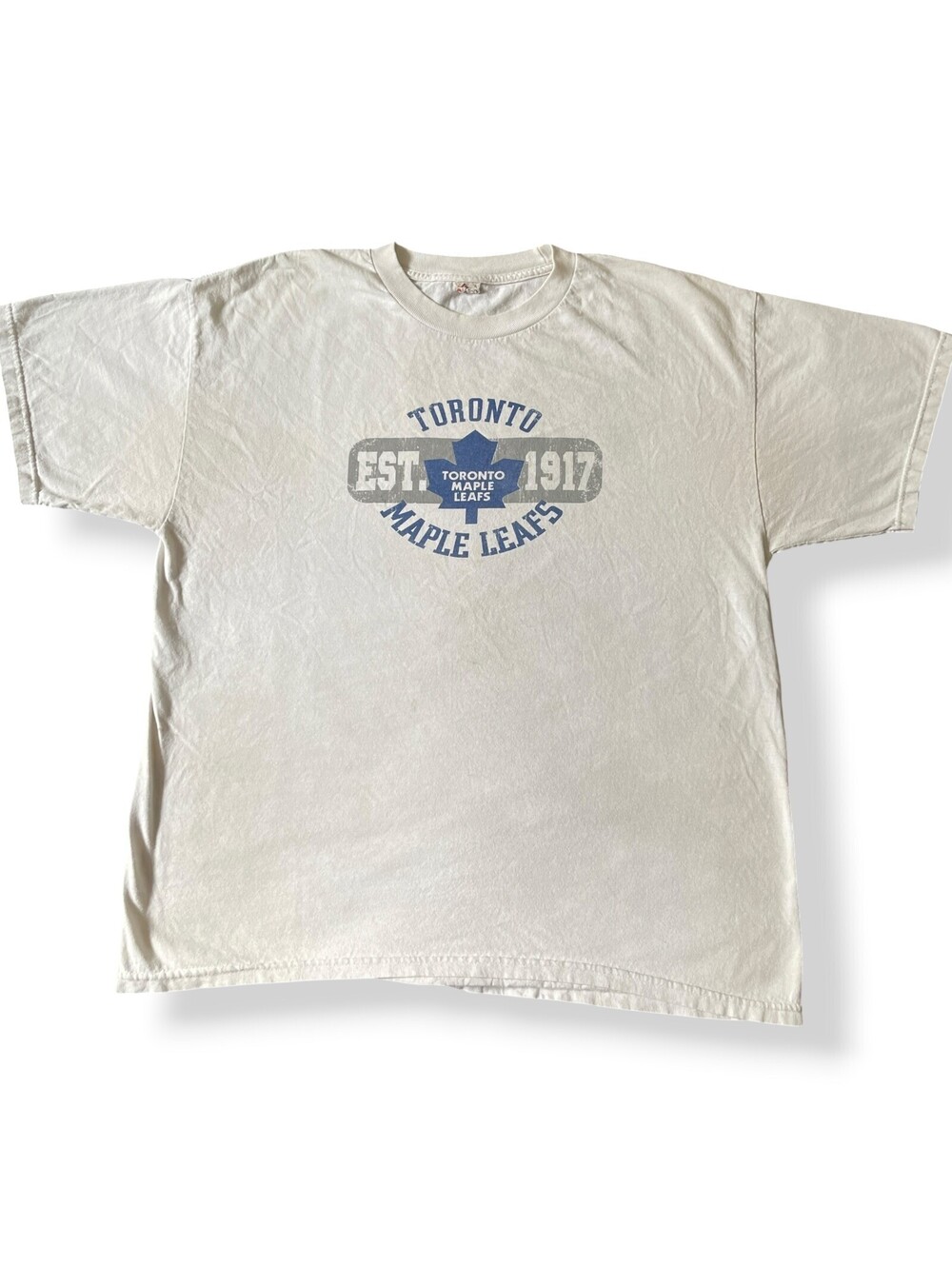 Vintage Y2K NHL Toronto Maple Leafs AAA T-Shirt White Mens XL